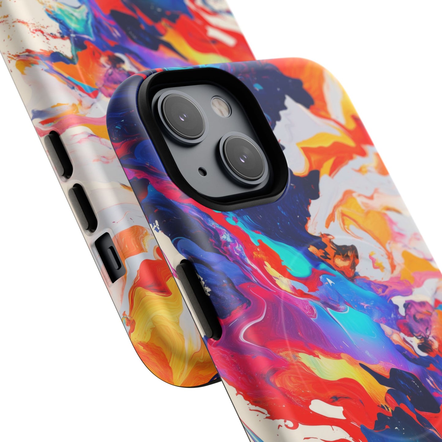 Vibrant Tough Magnetic Case - Color Splash Design for iPhone