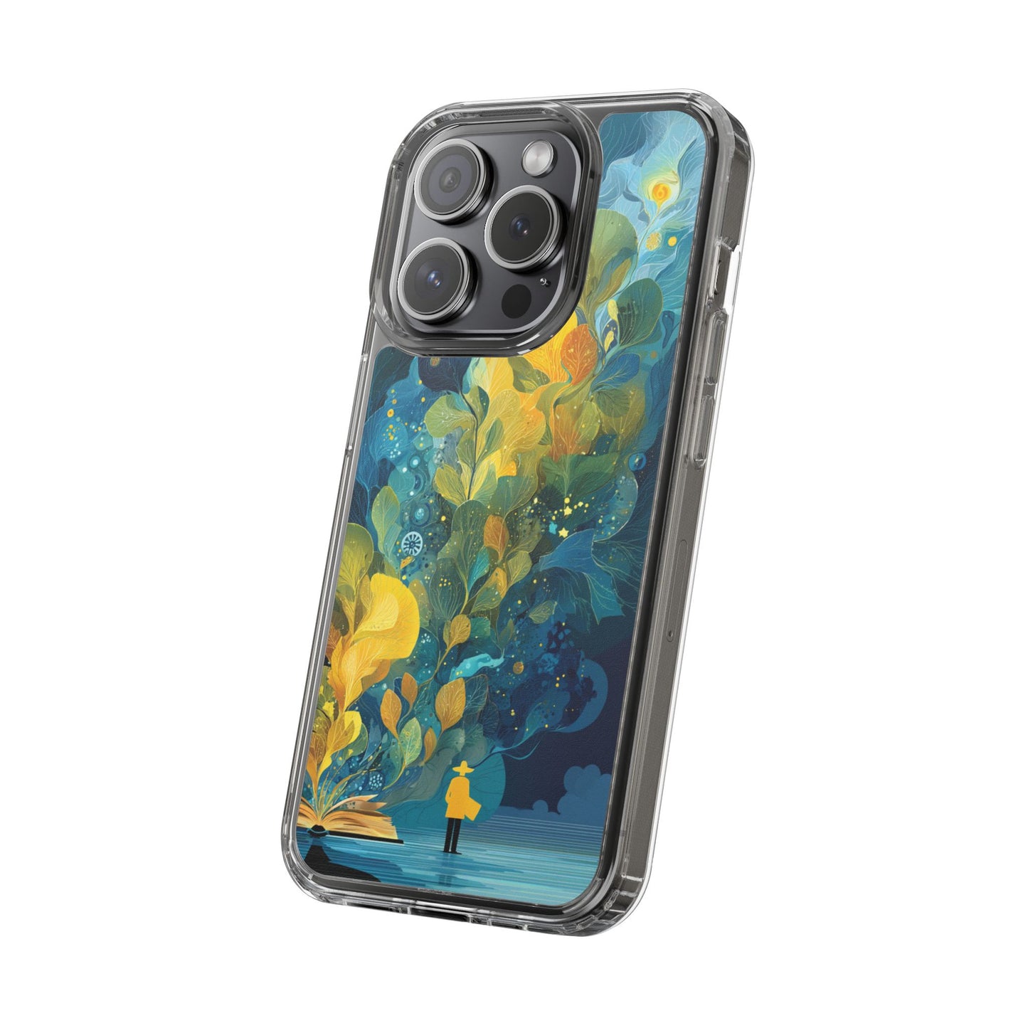 Artistic Reader Clear Phone Case - Design for Creative Souls