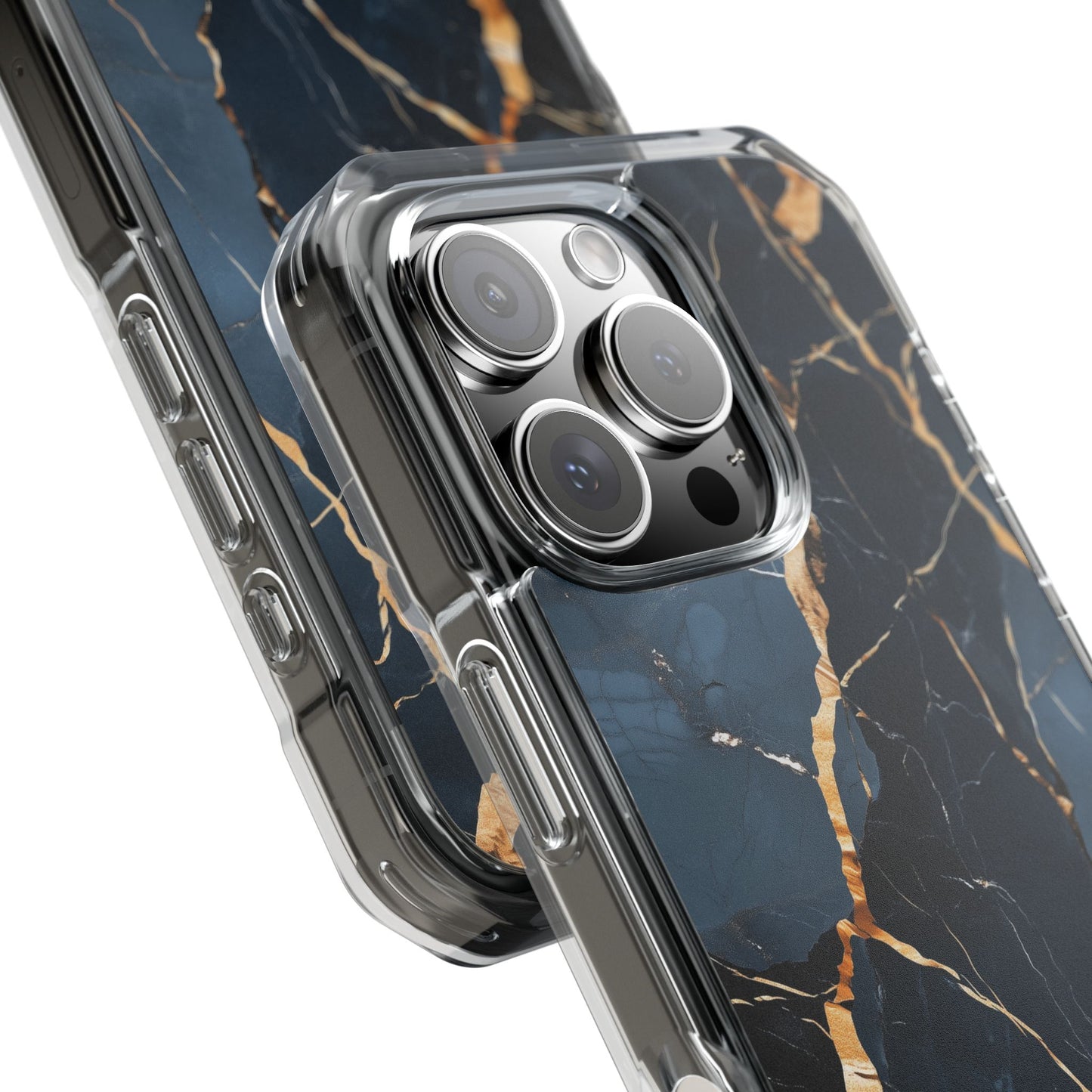 Sleek Marble Magnetic Clear iPhone Case