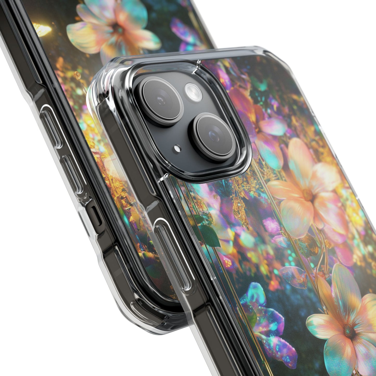 Floral Glow Magnetic Clear Impact iPhone Case