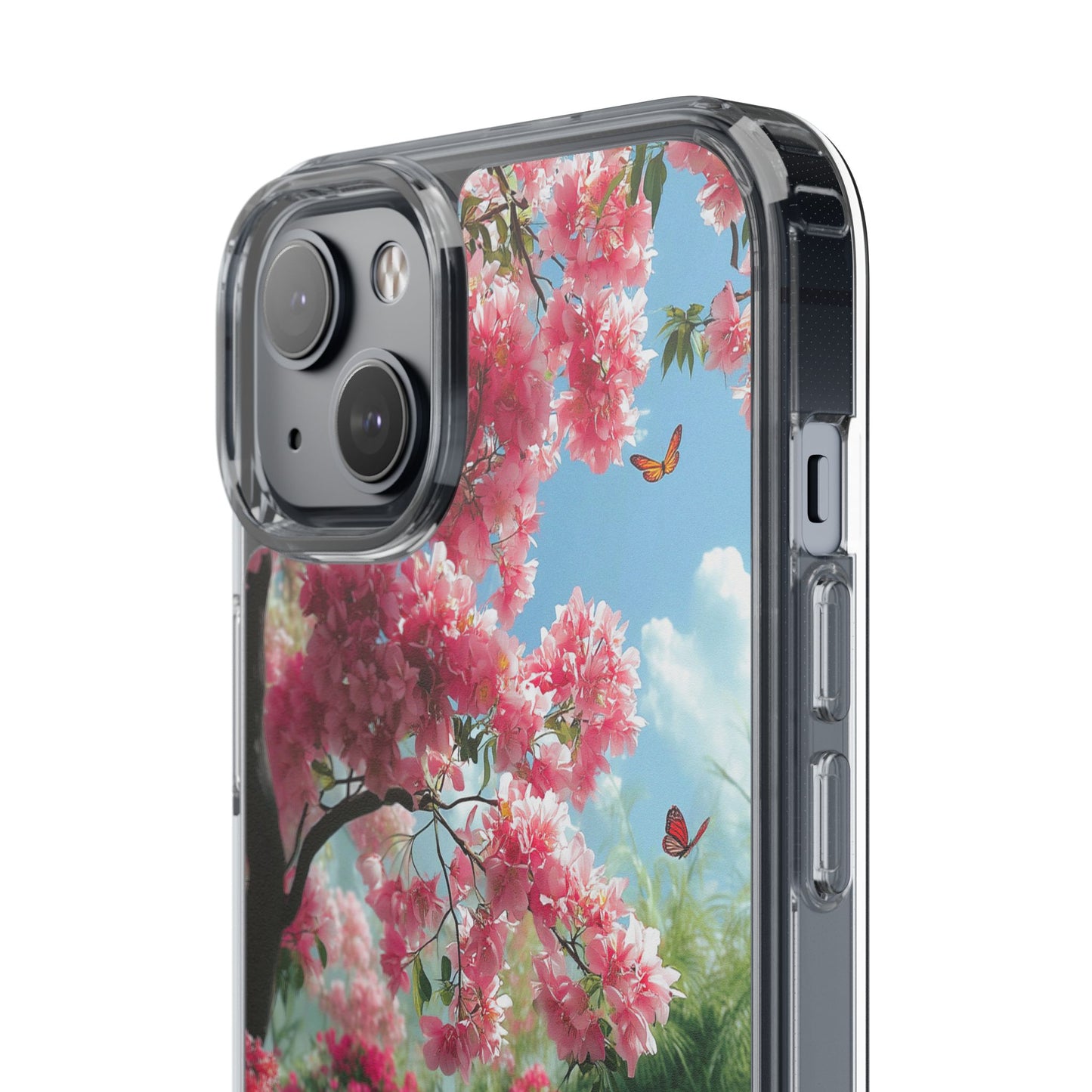 Enchanted Blossom Tree Clear iPhone Case – Boho Floral Nature Design
