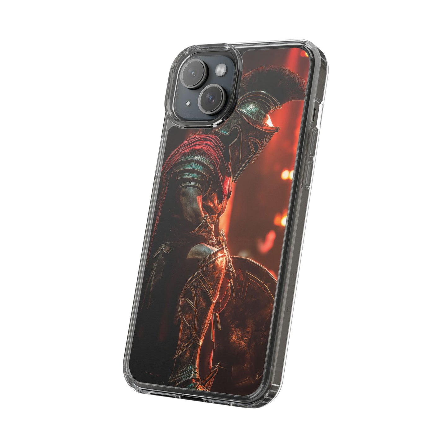 Leonidas Edition Spartan Warrior iPhone Case – Rugged Clear Protection with Bold Battle Inspired Design