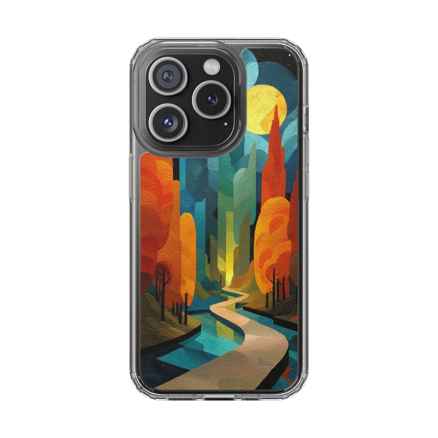 Vibrant Deep Art Landscape Phone Case - Clear Protective Cover for Nature Lovers