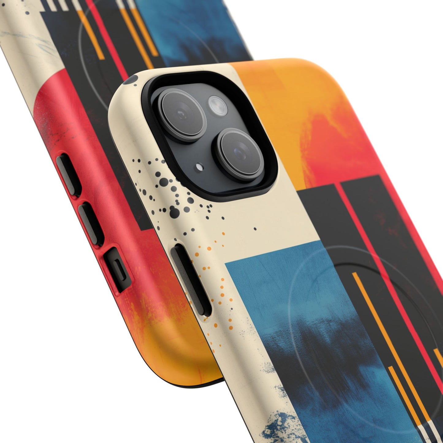 Abstract Tough Magnetic Phone Case - Colorful Geometric Design