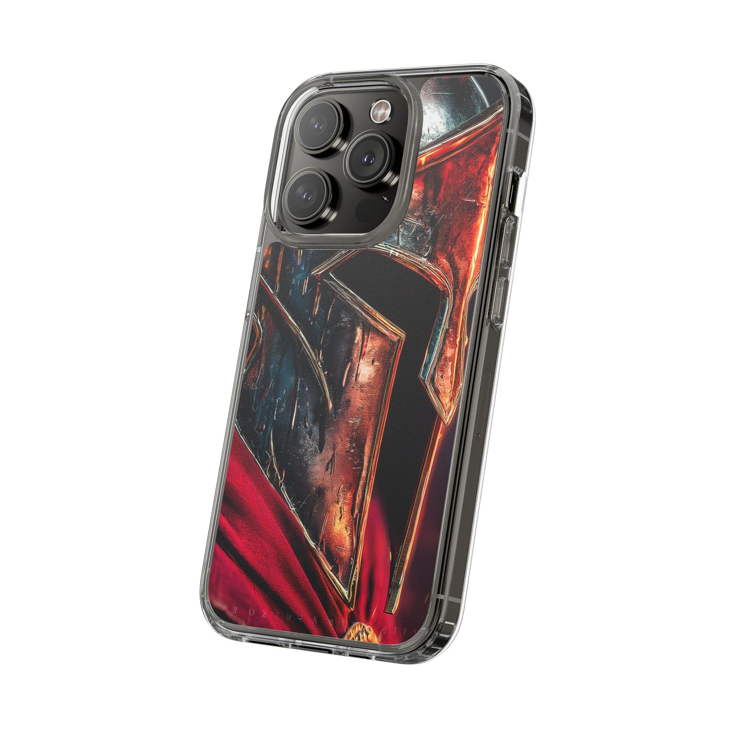 Battle Ready Clear Phone Case - Heroic Spartan Design