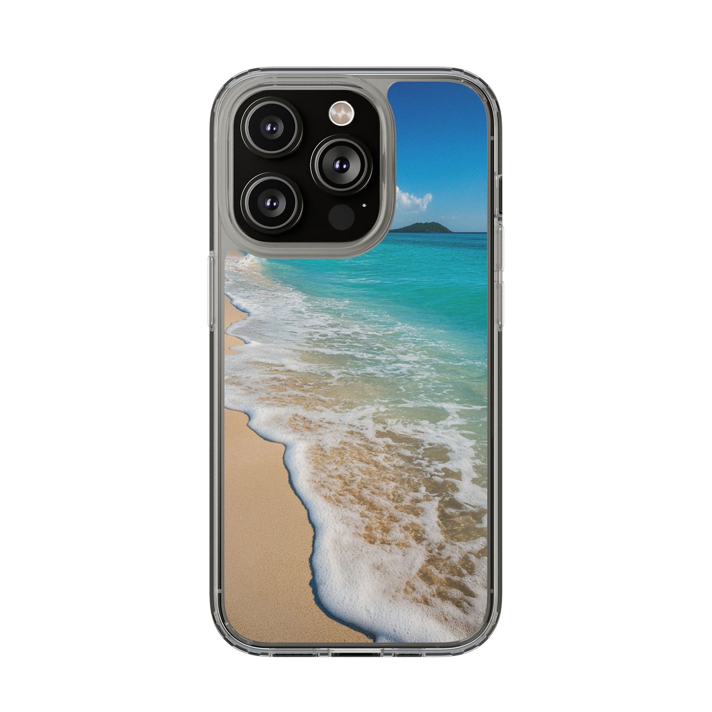 Beach Paradise Clear iPhone Case - Summer Vibe Ocean Design