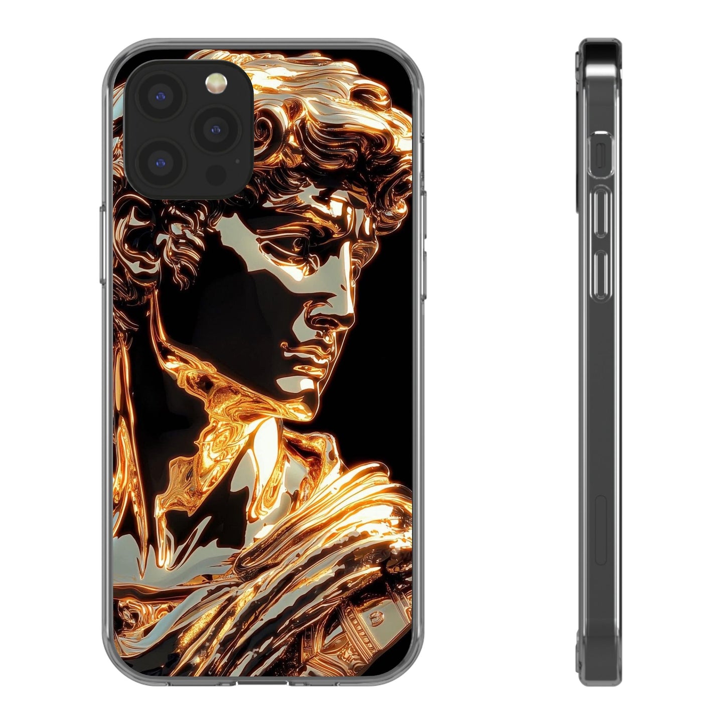 Gold David Sculpture Phone Case – Renaissance Inspired Luxury Art Design