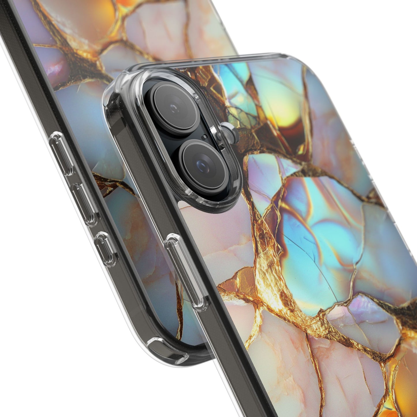 Elegant Iridescent Gold Marble iPhone Case