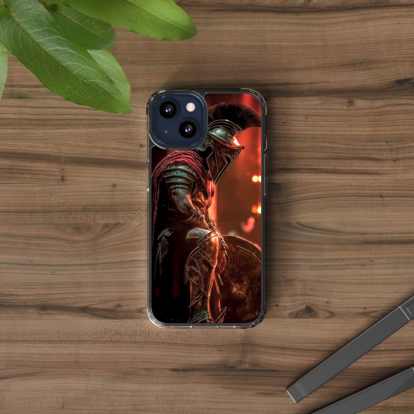 Leonidas Edition Spartan Warrior iPhone Case – Rugged Clear Protection with Bold Battle Inspired Design