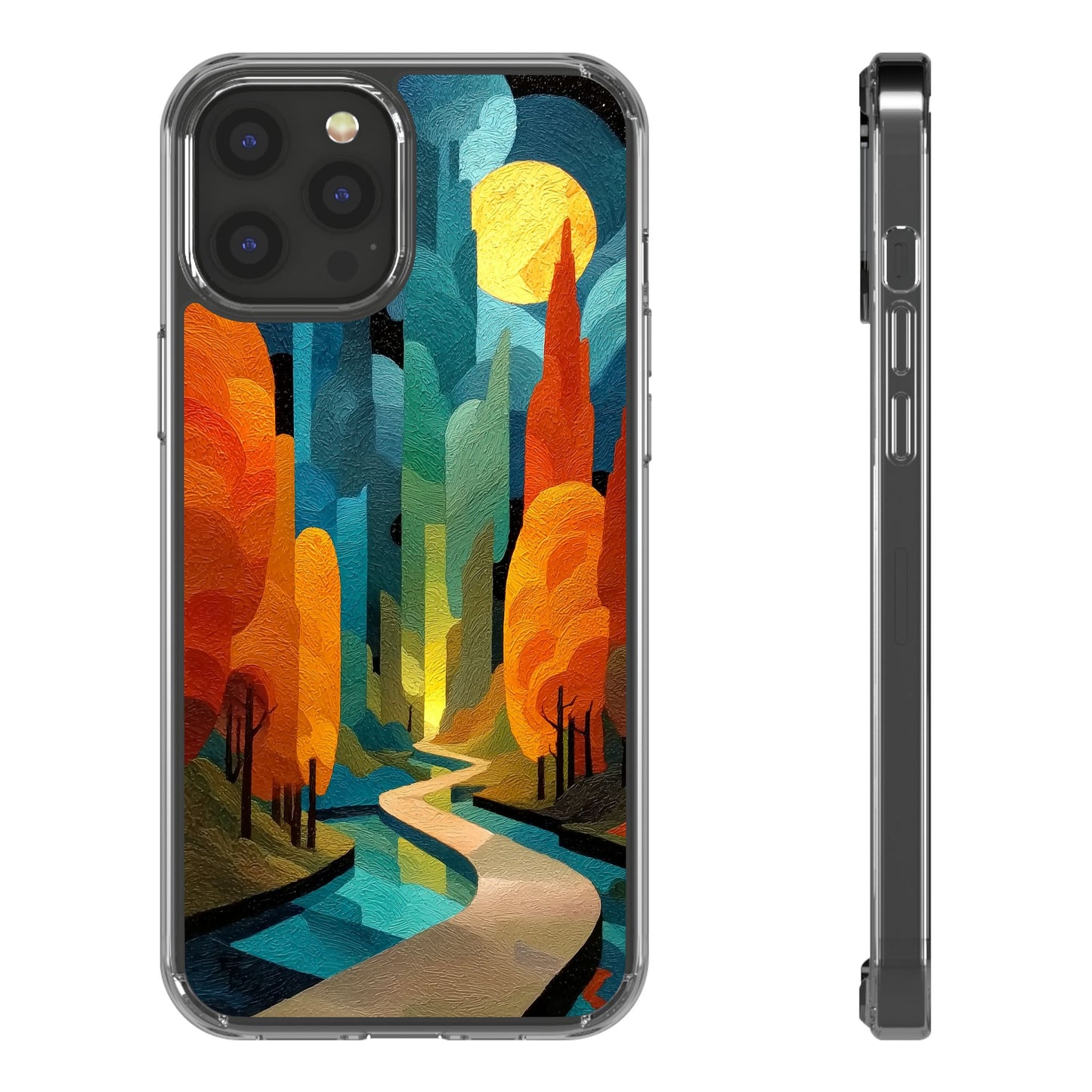 Vibrant Deep Art Landscape Phone Case - Clear Protective Cover for Nature Lovers