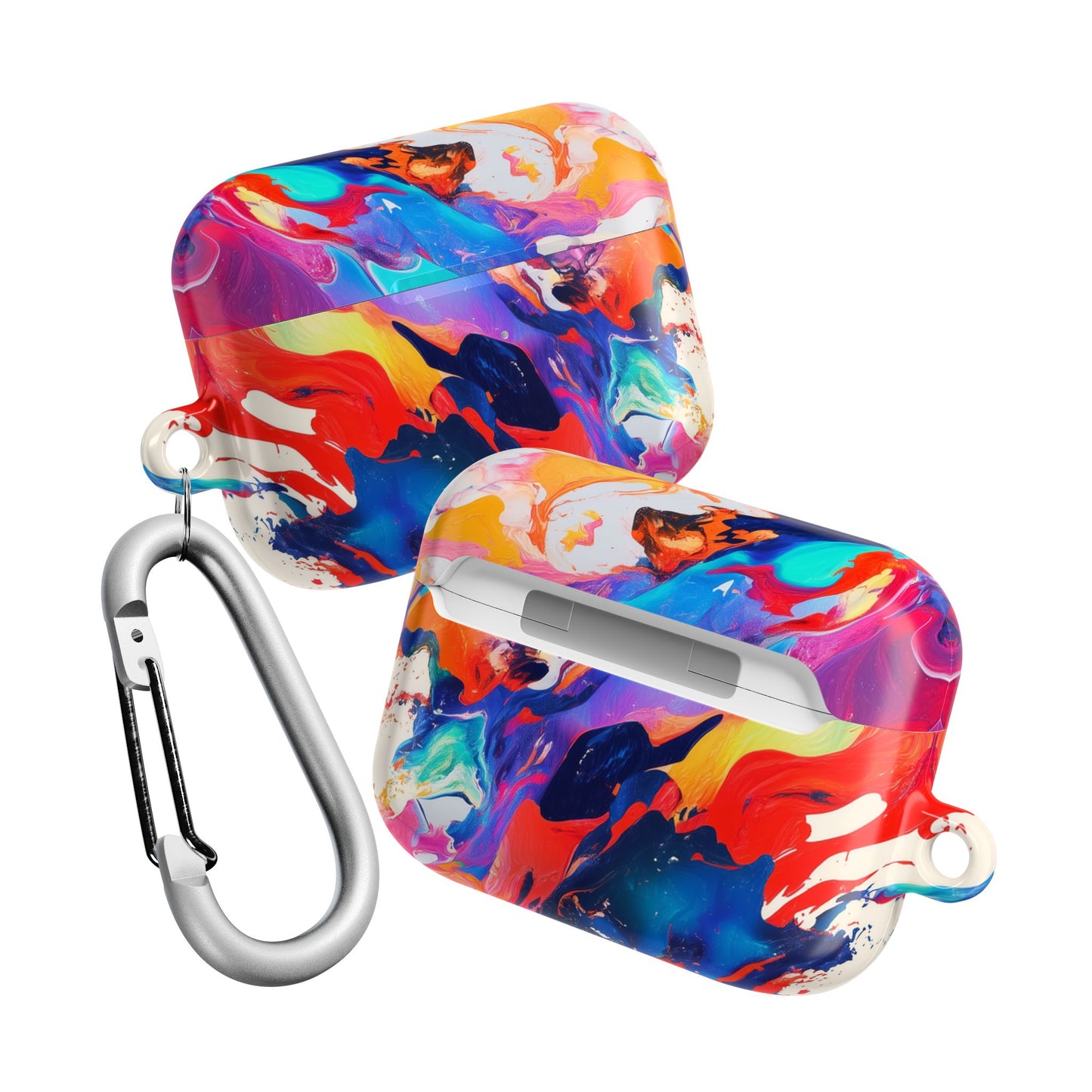 Vibrant Abstract Art AirPod Case – Color Splash Design with Bold, Stylish Protection for Music Lovers