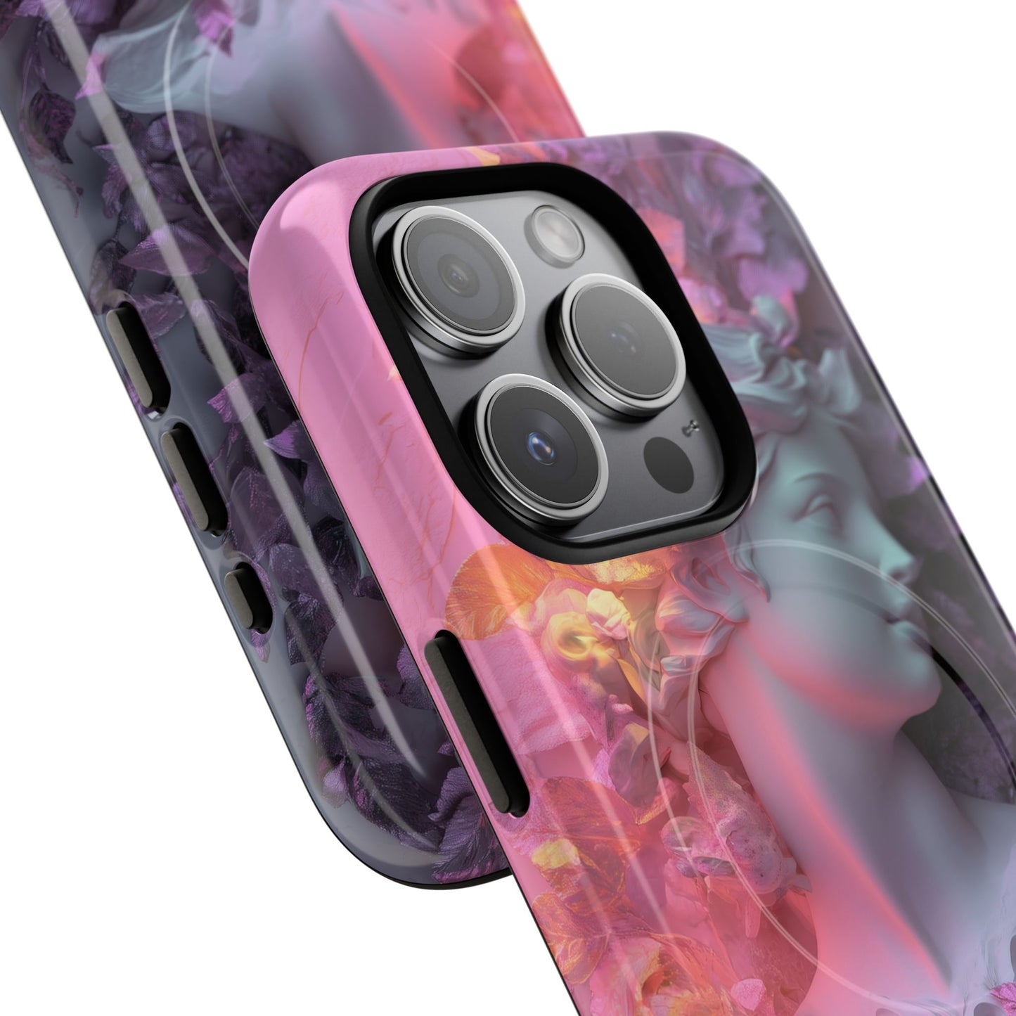 Artistic Tough Magnetic iPhone Case - Floral Goddess Design
