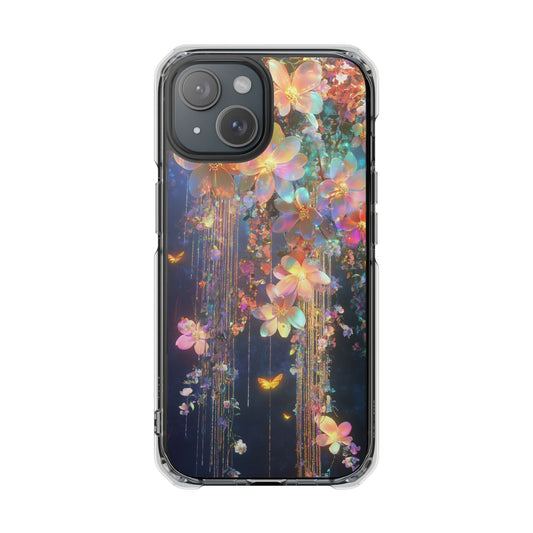 Magnetic Clear Impact Botanical iPhone Case