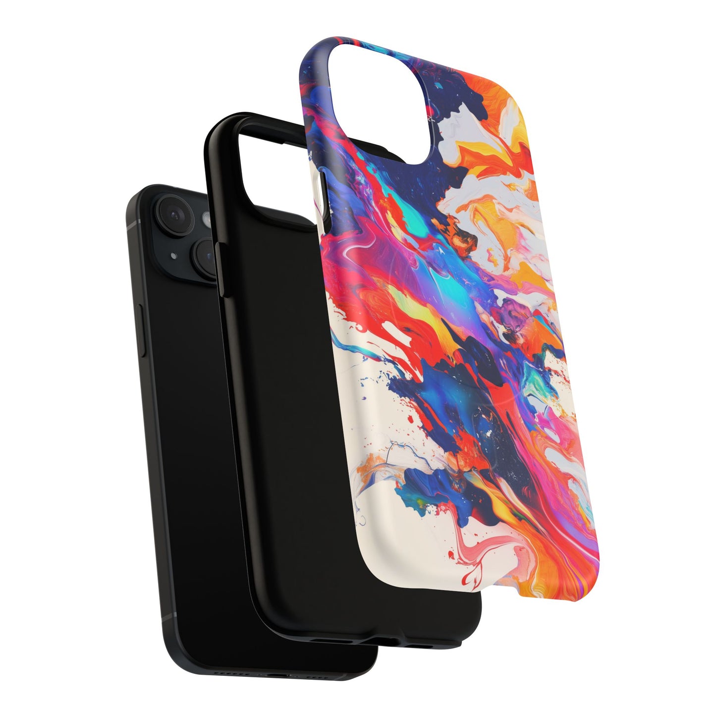 Vibrant Tough Magnetic Case - Color Splash Design for iPhone