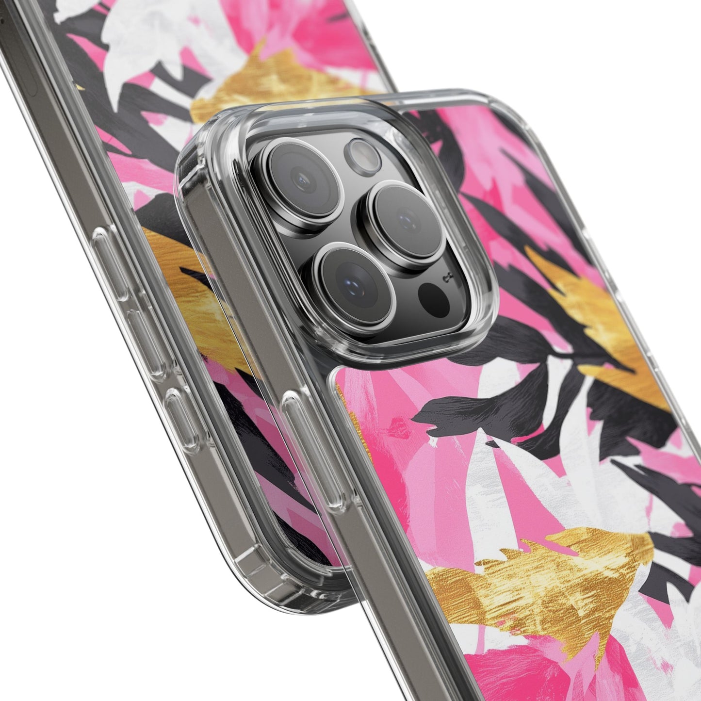 Floral Clear iPhone Case - Stylish Protection with Colorful Design
