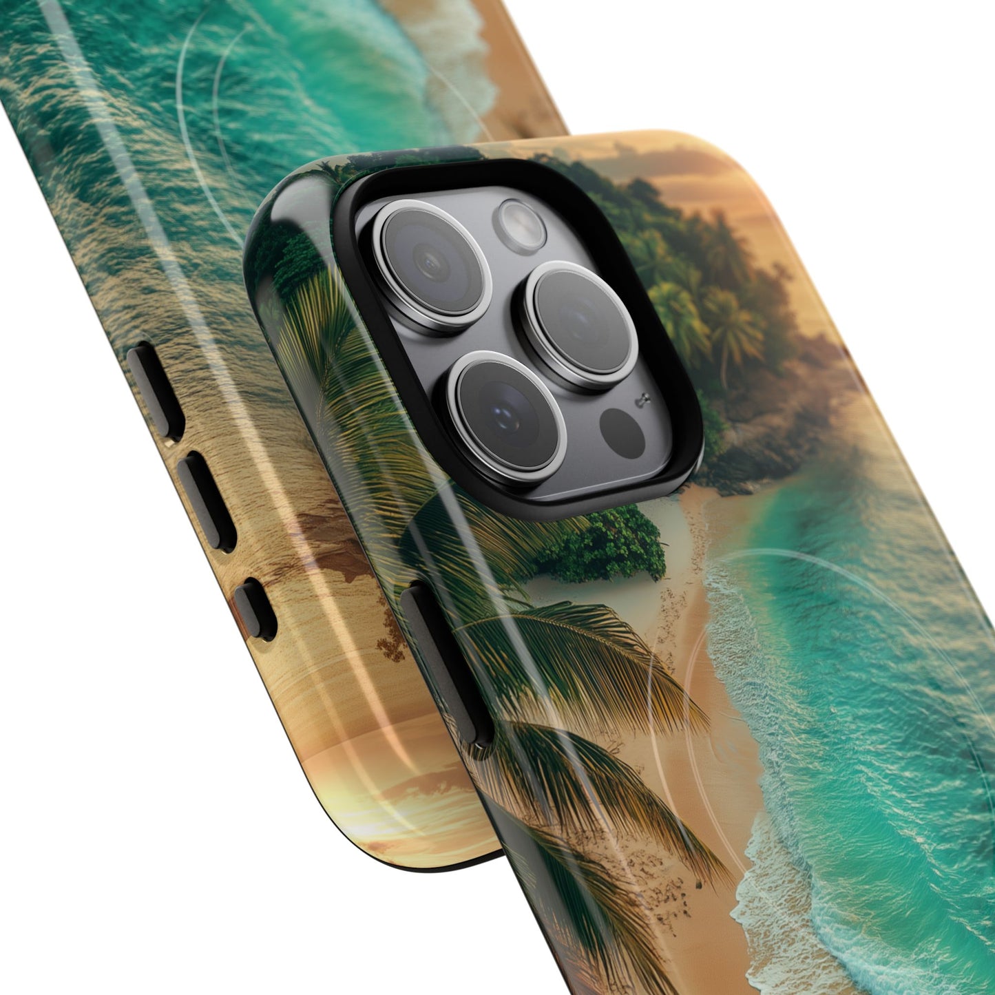 Tropical Beach Tough Magnetic Phone Case - Stylish Protection for Outdoor Lovers