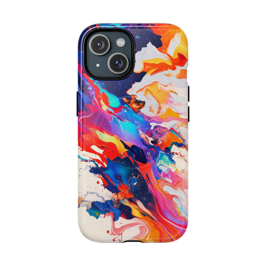 Vibrant Tough Magnetic Case - Color Splash Design for iPhone