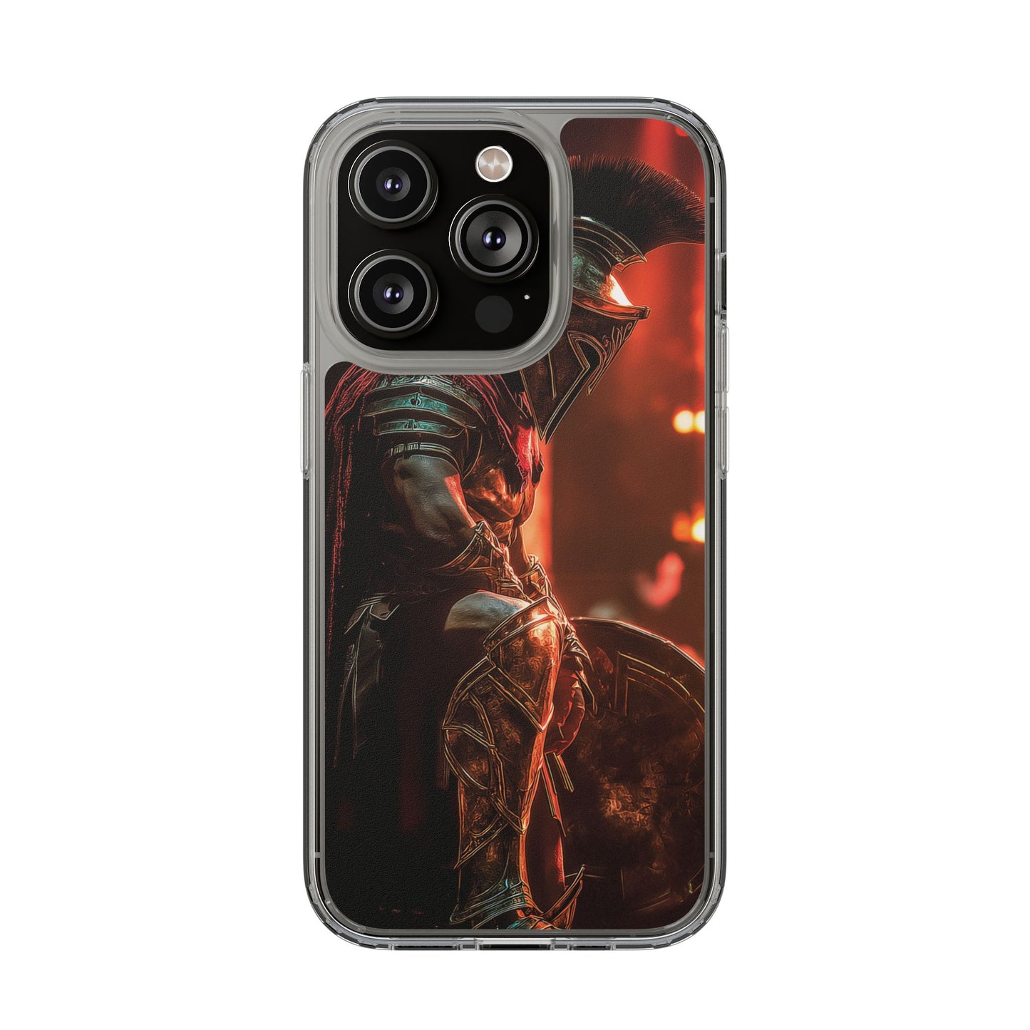 Leonidas Edition Spartan Warrior iPhone Case – Rugged Clear Protection with Bold Battle Inspired Design