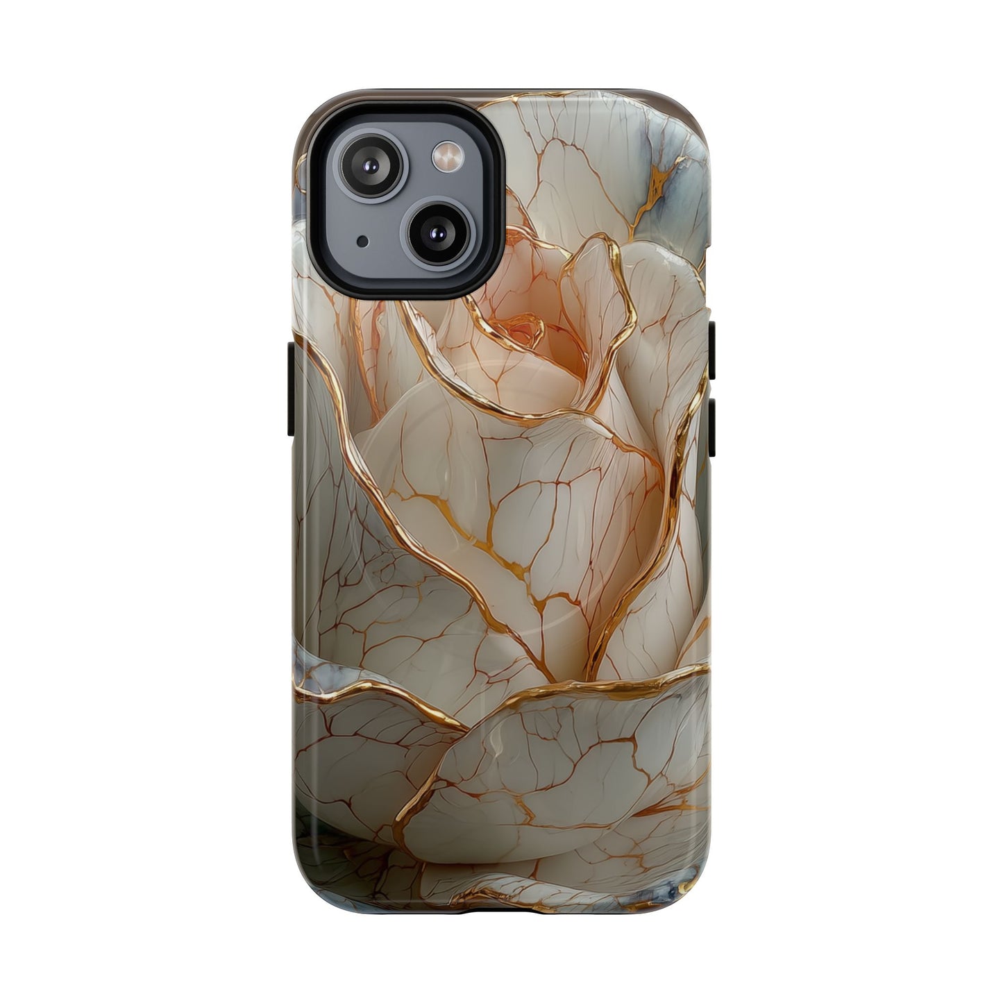 Elegant Rose iPhone Case - Tough Magnetic Design for Stylish Protection
