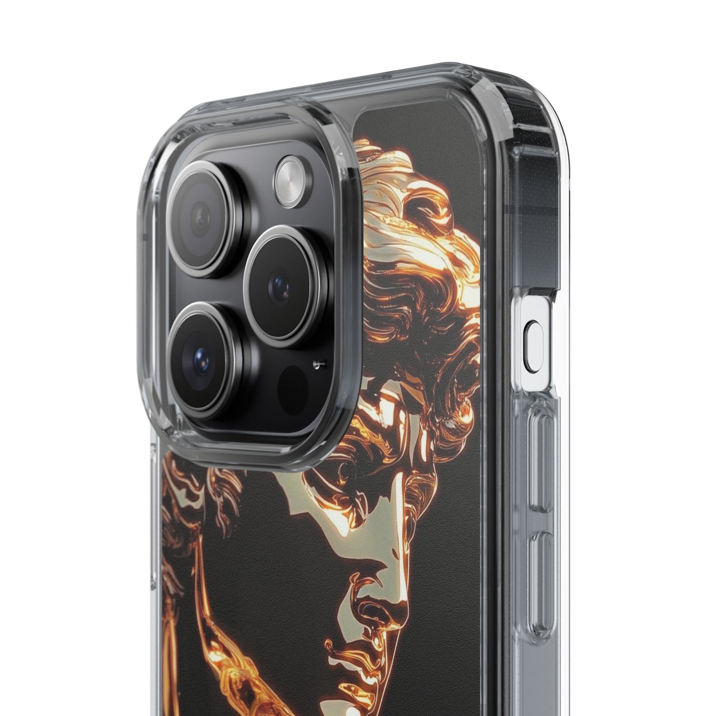 Gold David Sculpture Phone Case – Renaissance Inspired Luxury Art Design