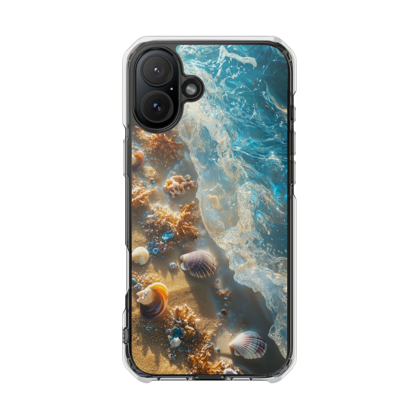 Aqua Seashell Serenity iPhone Case