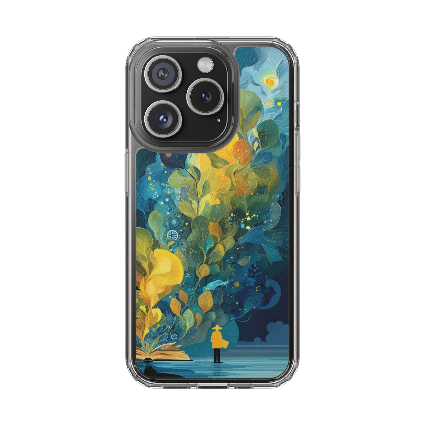 Artistic Reader Clear Phone Case - Design for Creative Souls