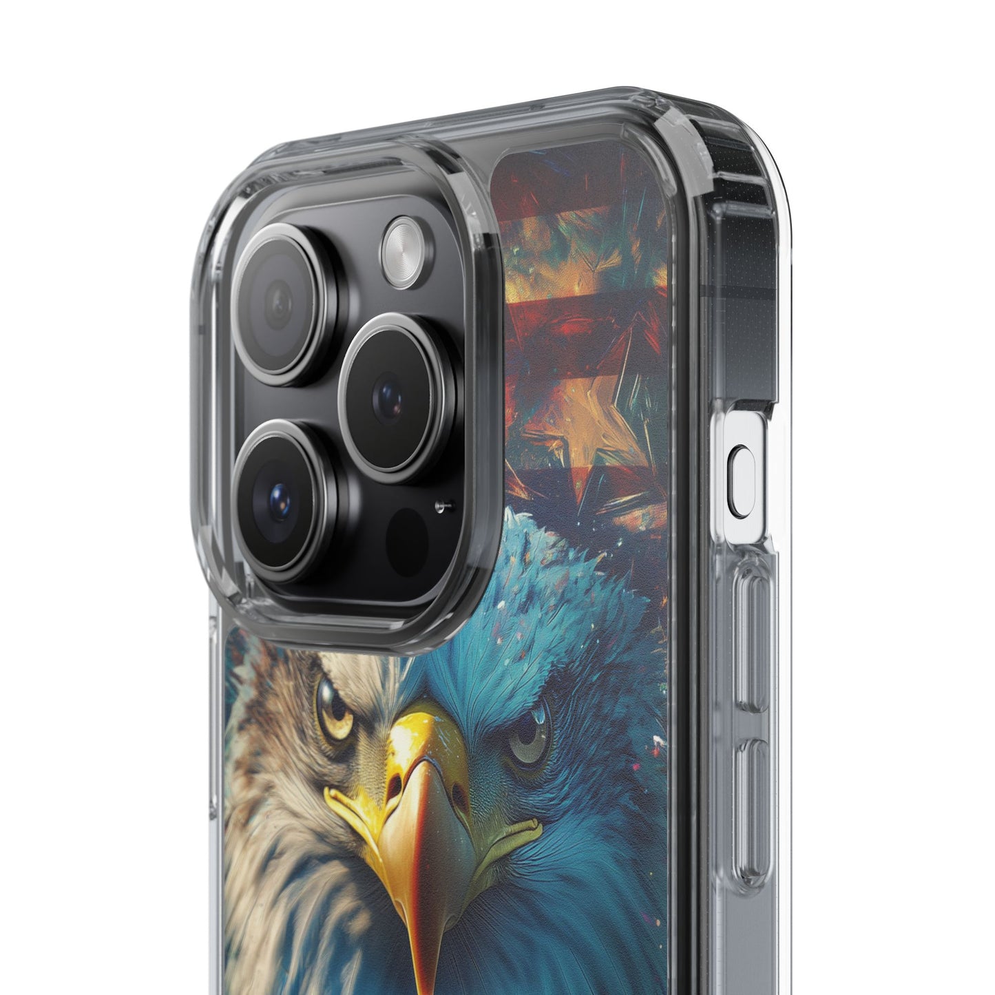 USA Eagle Design Clear Phone Case - Patriotic and Stylish