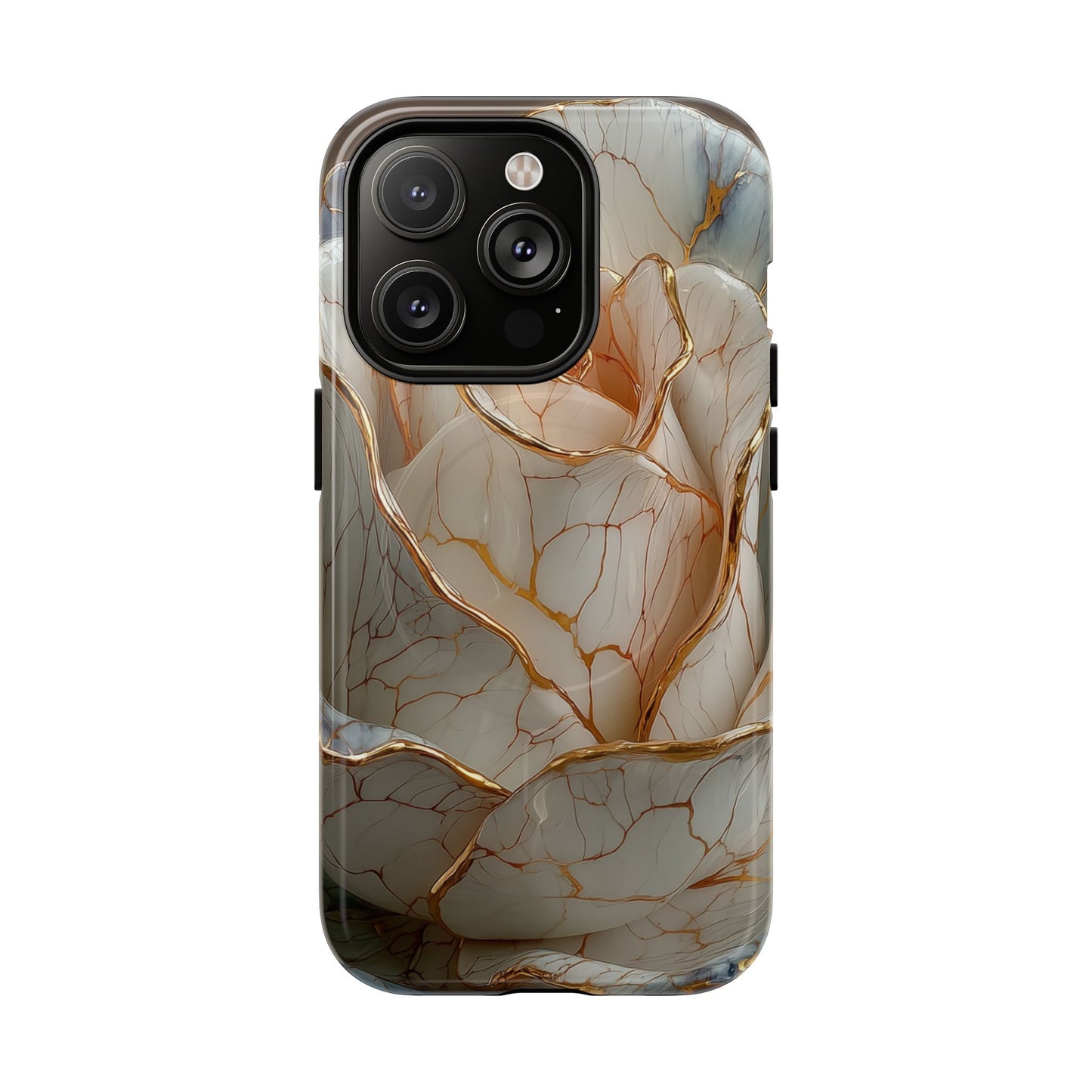 Elegant Rose iPhone Case - Tough Magnetic Design for Stylish Protection
