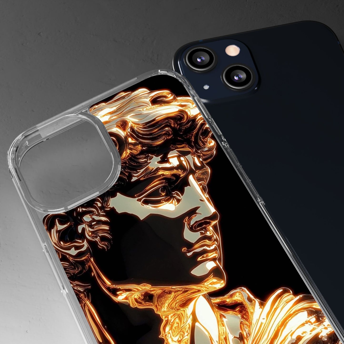 Gold David Sculpture Phone Case – Renaissance Inspired Luxury Art Design