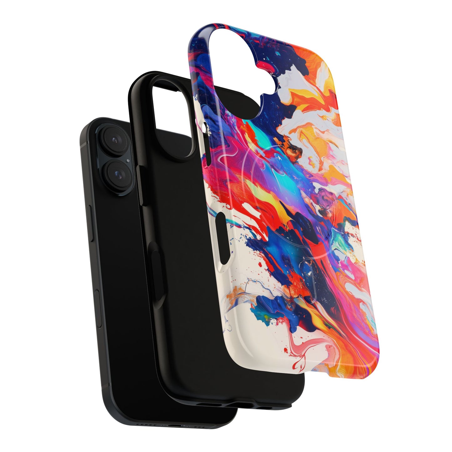 Vibrant Tough Magnetic Case - Color Splash Design for iPhone