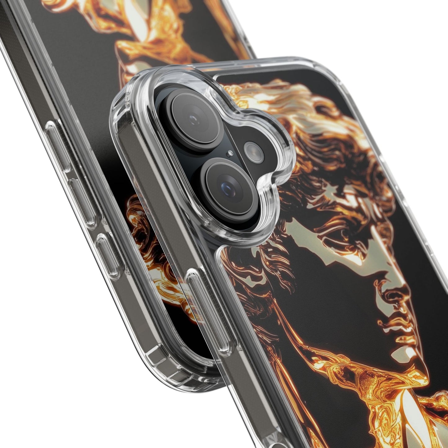 Gold David Sculpture Phone Case – Renaissance Inspired Luxury Art Design