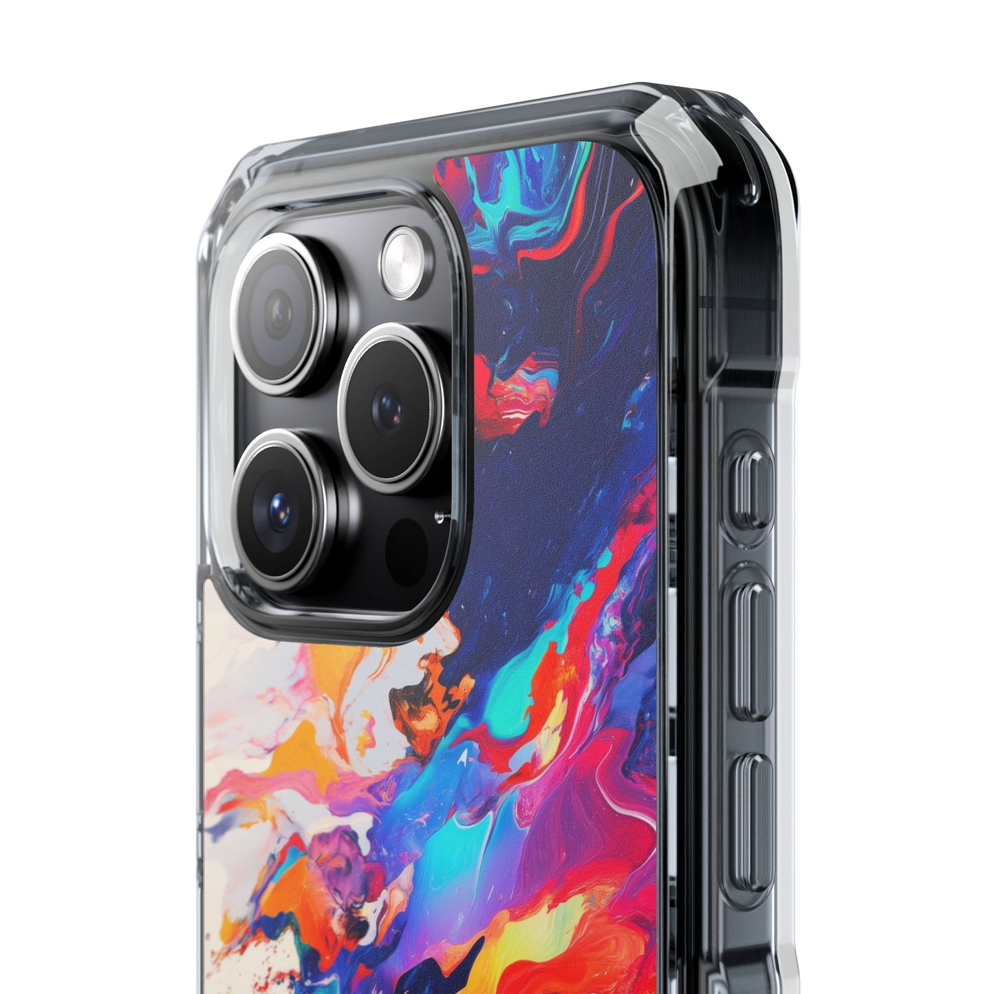 Vibrant Colorful Abstract Phone Case – Magnetic Clear Case for Bold & Stylish Protection