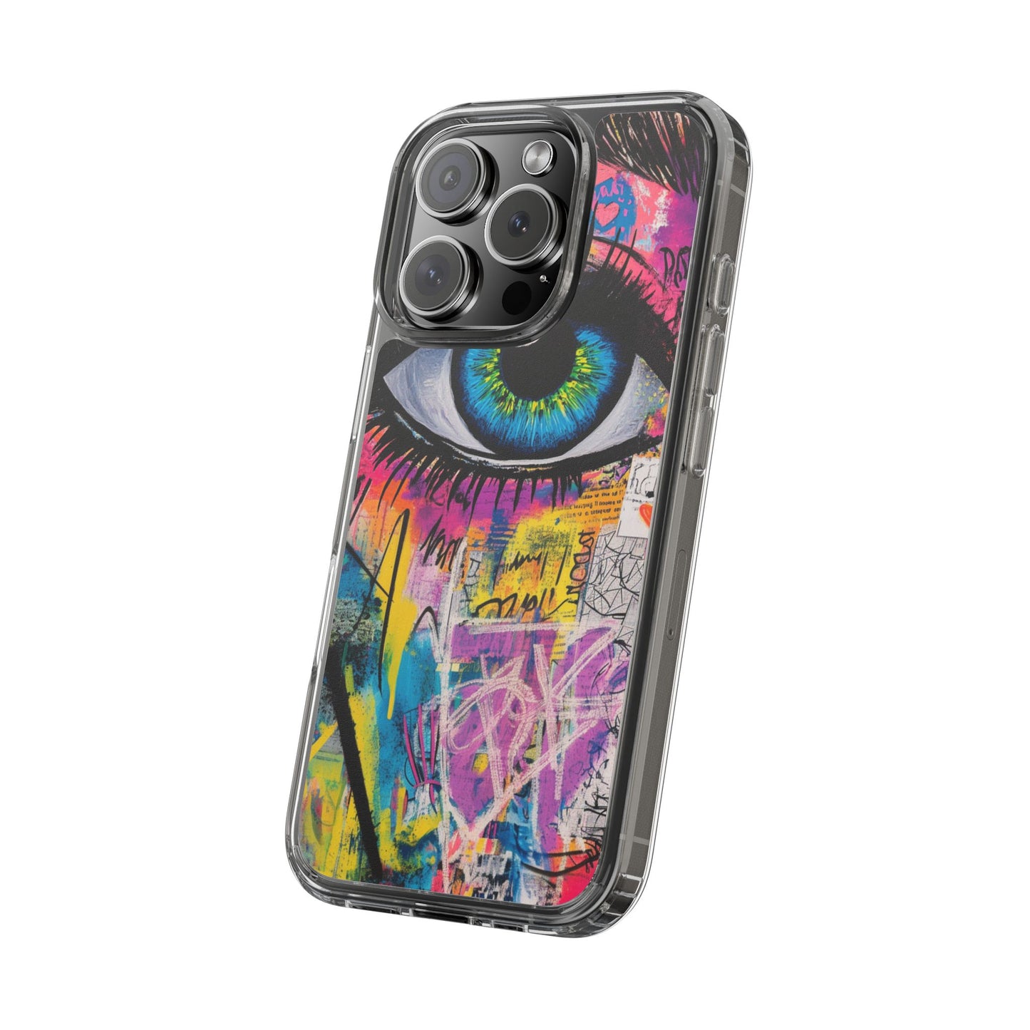 Vibrant Eye Art Clear iPhone Case - Stylish Protection for Trendsetters