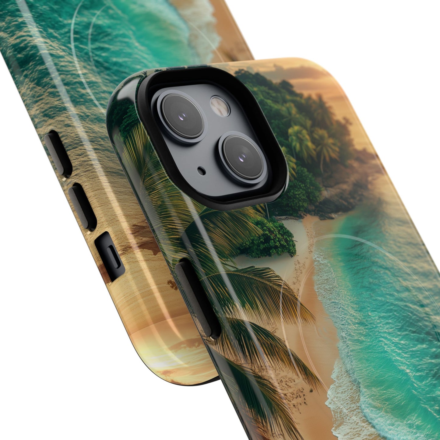Tropical Beach Tough Magnetic Phone Case - Stylish Protection for Outdoor Lovers