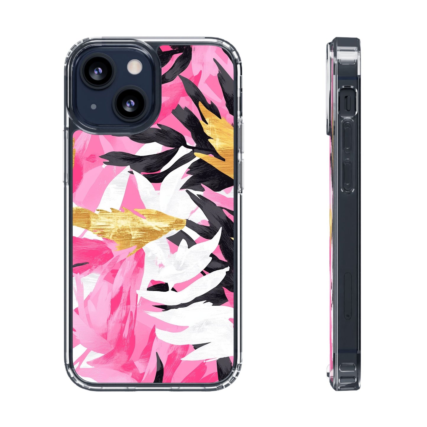 Floral Clear iPhone Case - Stylish Protection with Colorful Design