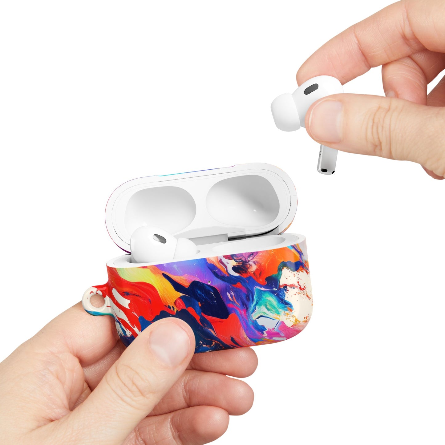 Vibrant Abstract Art AirPod Case – Color Splash Design with Bold, Stylish Protection for Music Lovers