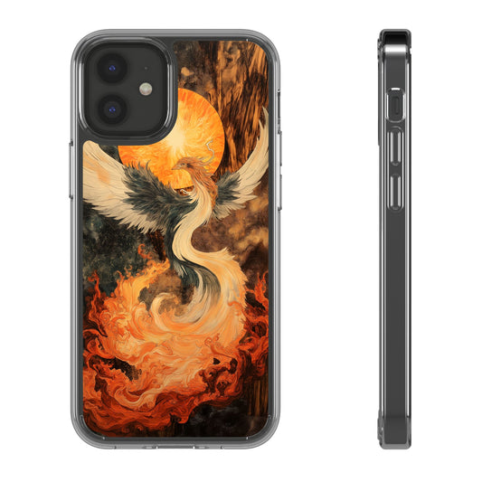 Phoenix Fire Clear iPhone Case - Artistic Protection for Creative Souls