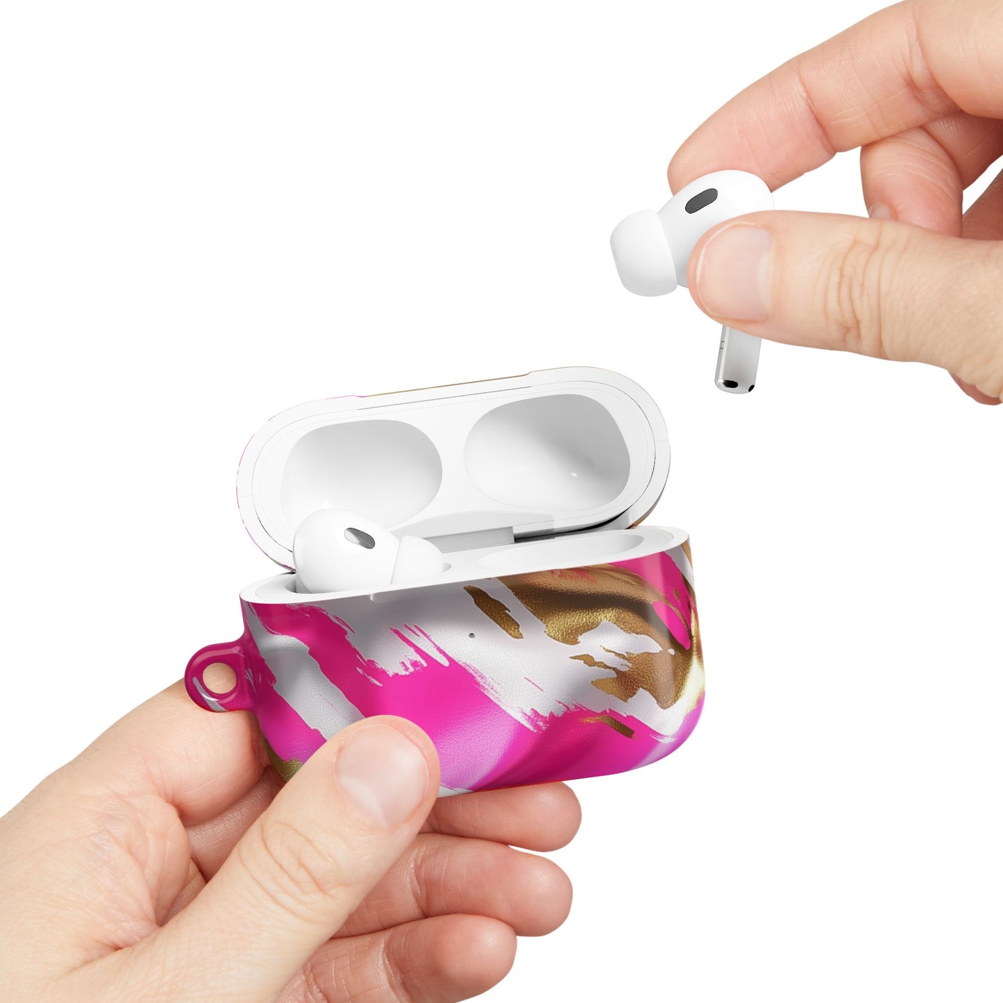Chic Pink & Gold AirPod Case