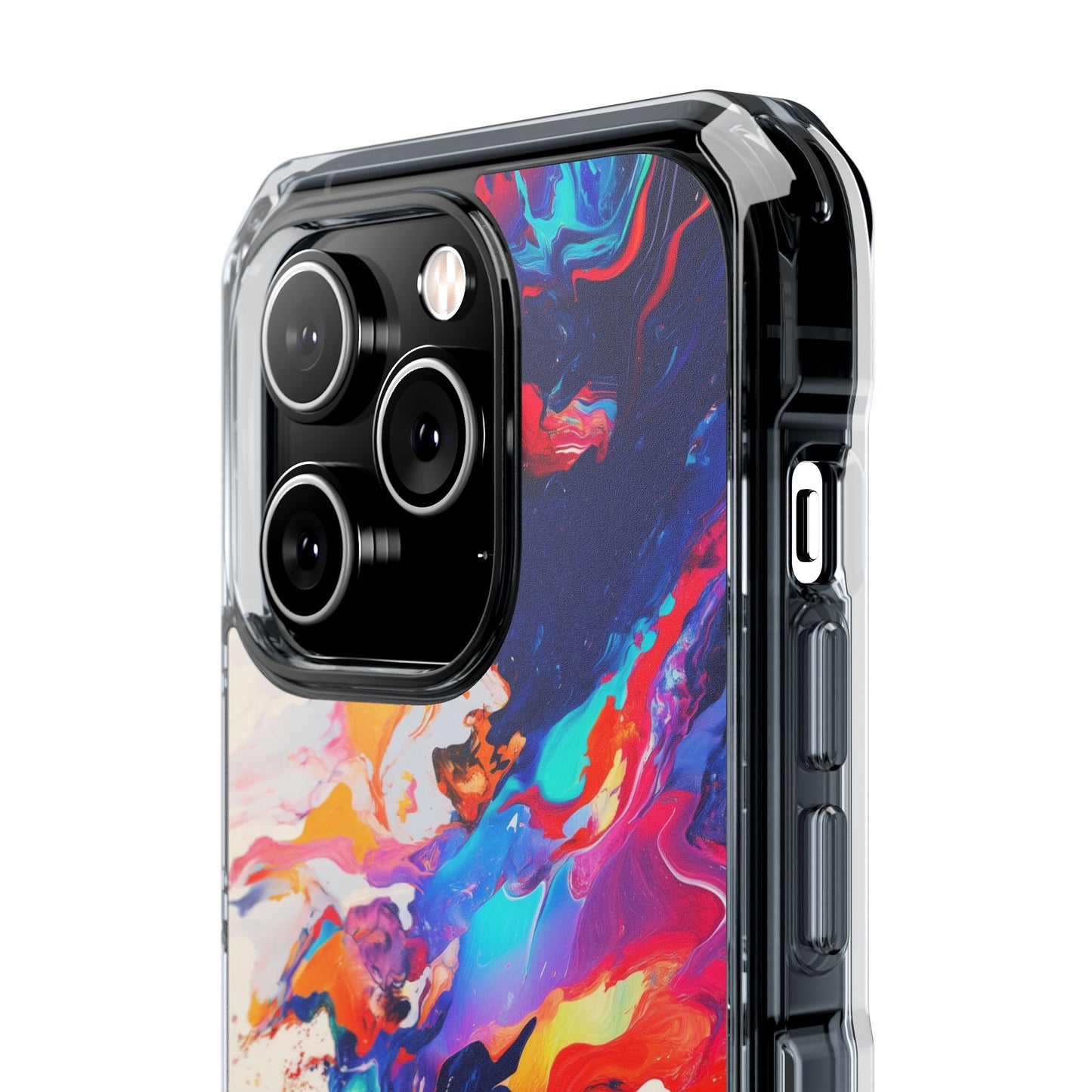 Vibrant Colorful Abstract Phone Case – Magnetic Clear Case for Bold & Stylish Protection