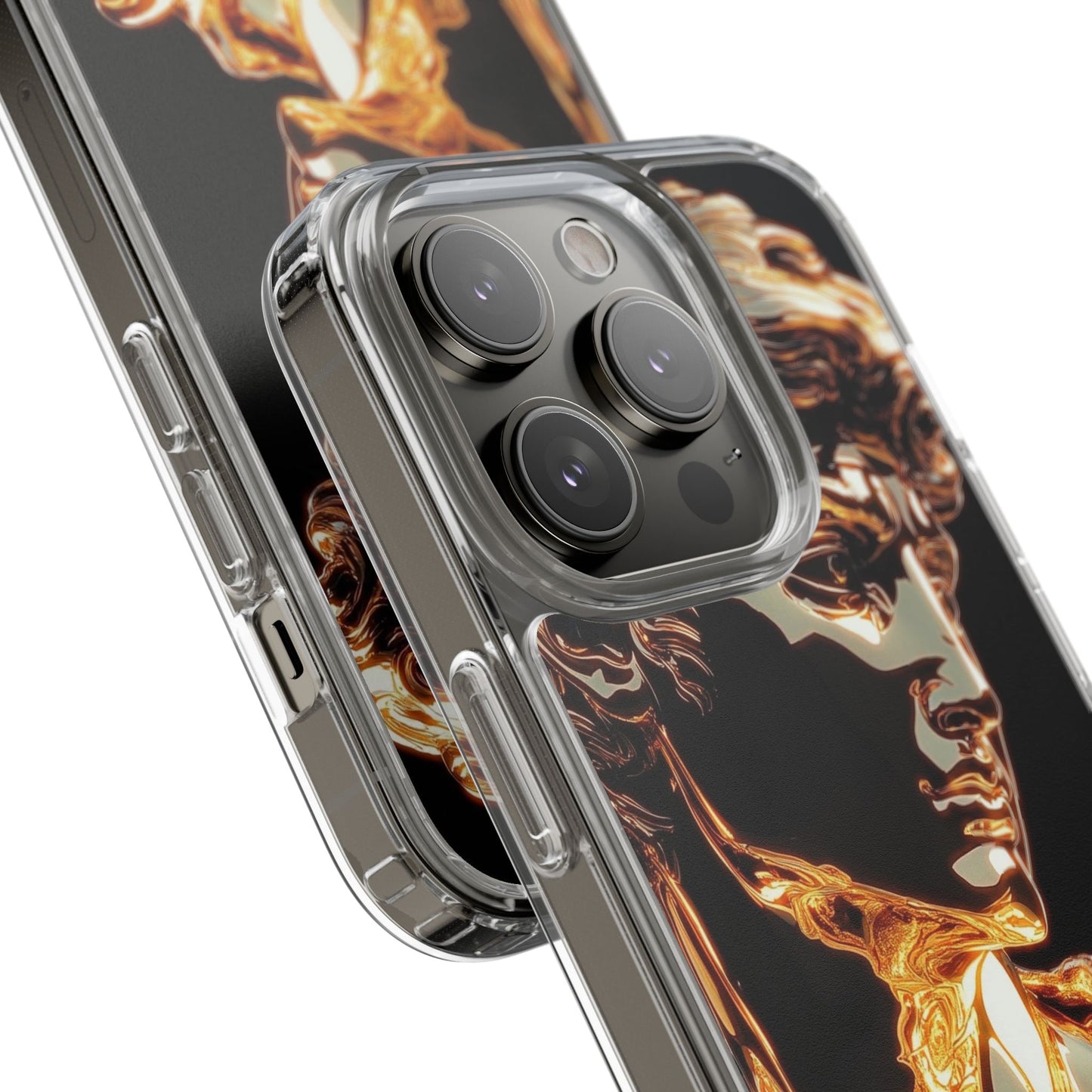 Gold David Sculpture Phone Case – Renaissance Inspired Luxury Art Design