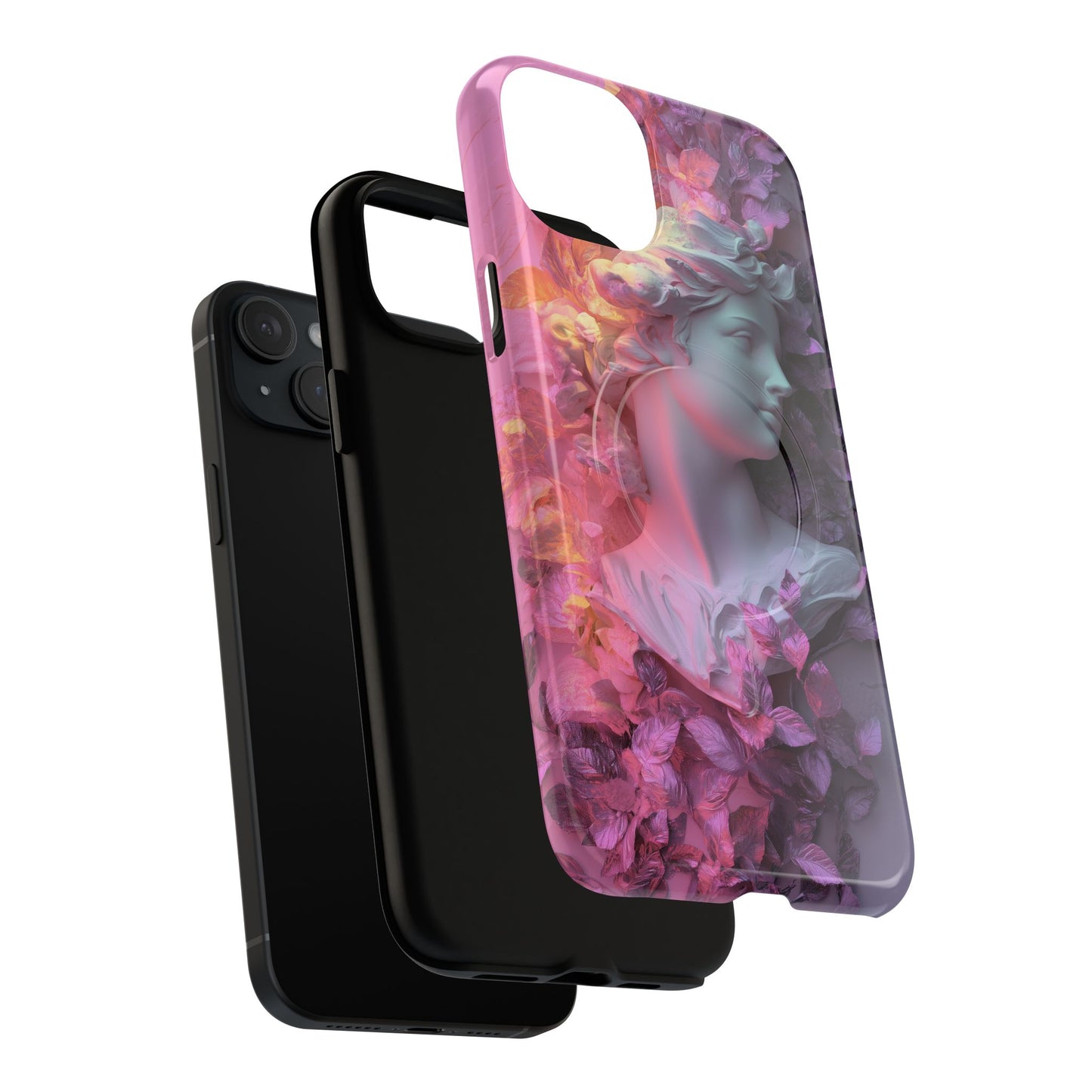 Artistic Tough Magnetic iPhone Case - Floral Goddess Design
