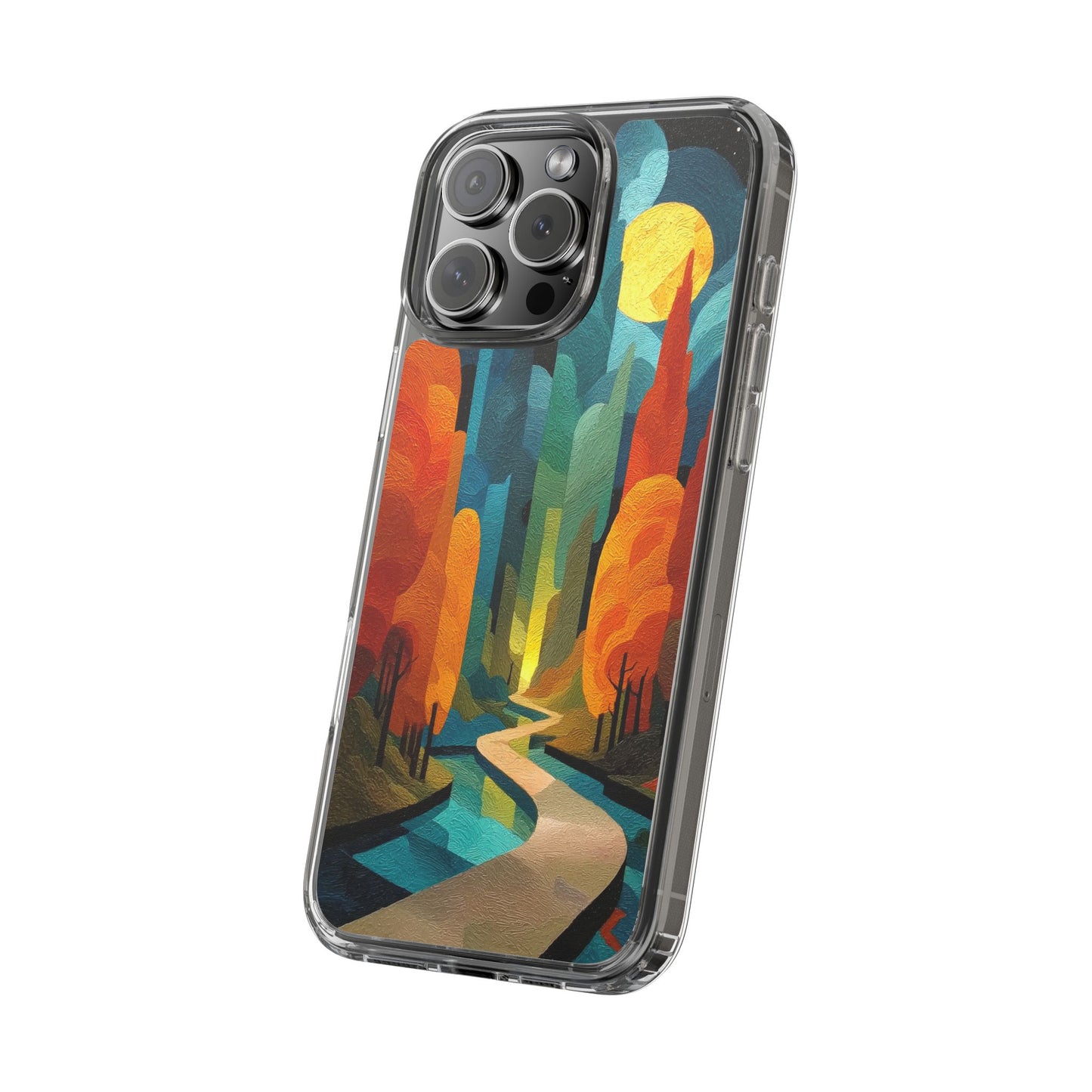 Vibrant Deep Art Landscape Phone Case - Clear Protective Cover for Nature Lovers