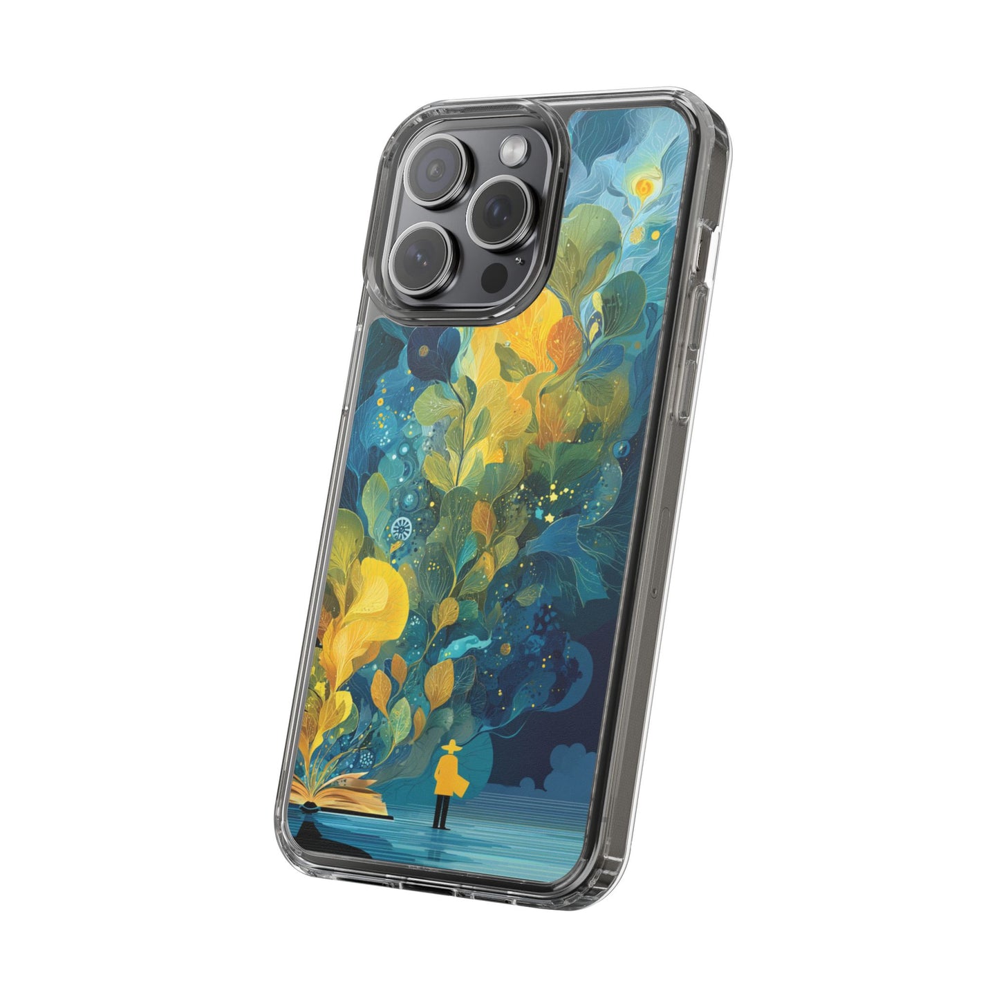 Artistic Reader Clear Phone Case - Design for Creative Souls