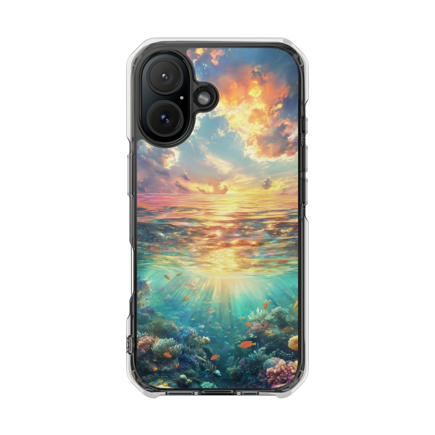 Shimmering Coral Reef Magnetic Clear Impact iPhone Case