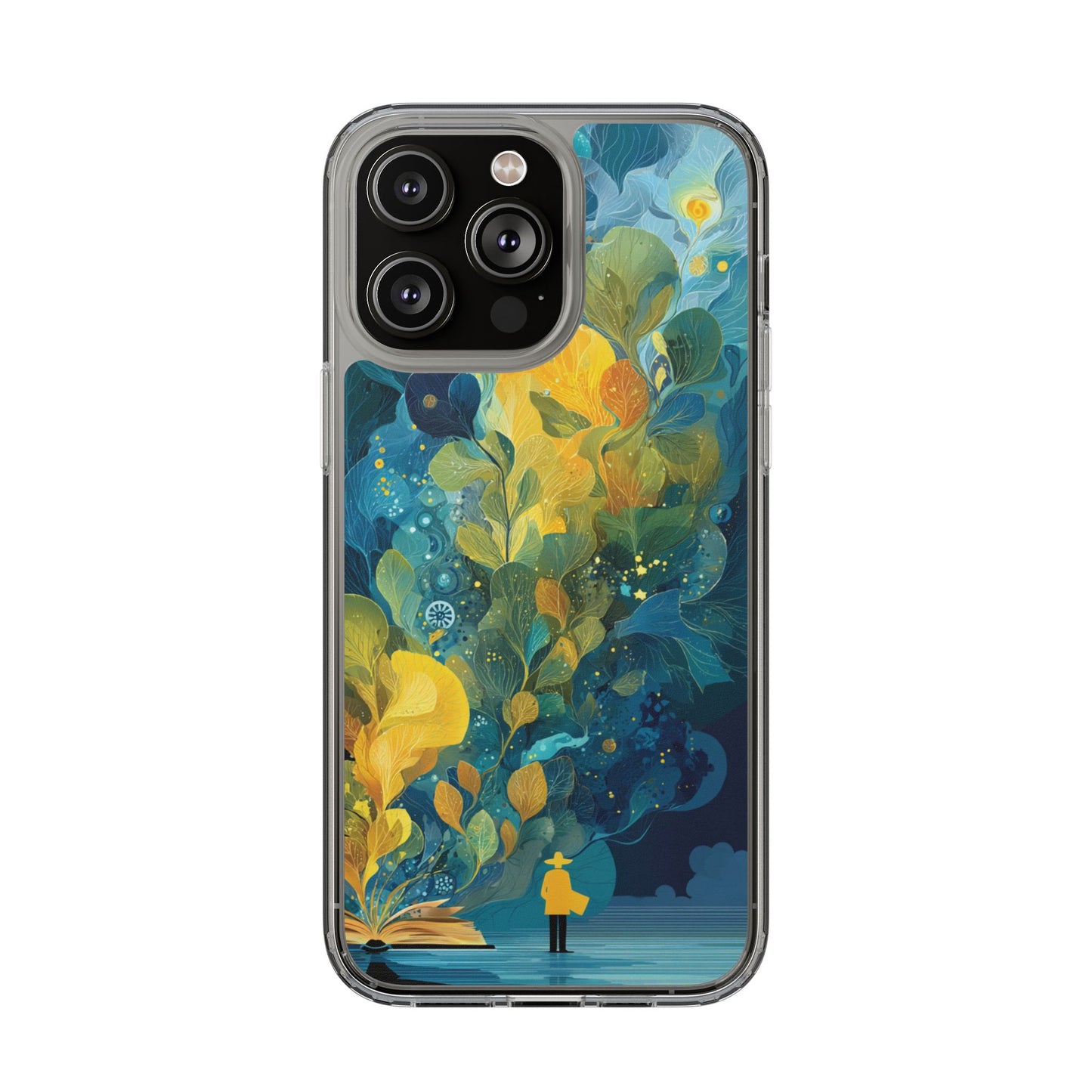 Artistic Reader Clear Phone Case - Design for Creative Souls