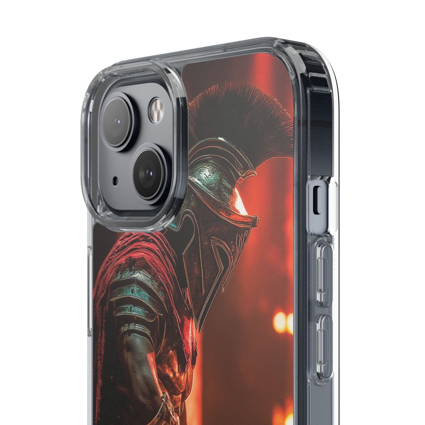 Leonidas Edition Spartan Warrior iPhone Case – Rugged Clear Protection with Bold Battle Inspired Design