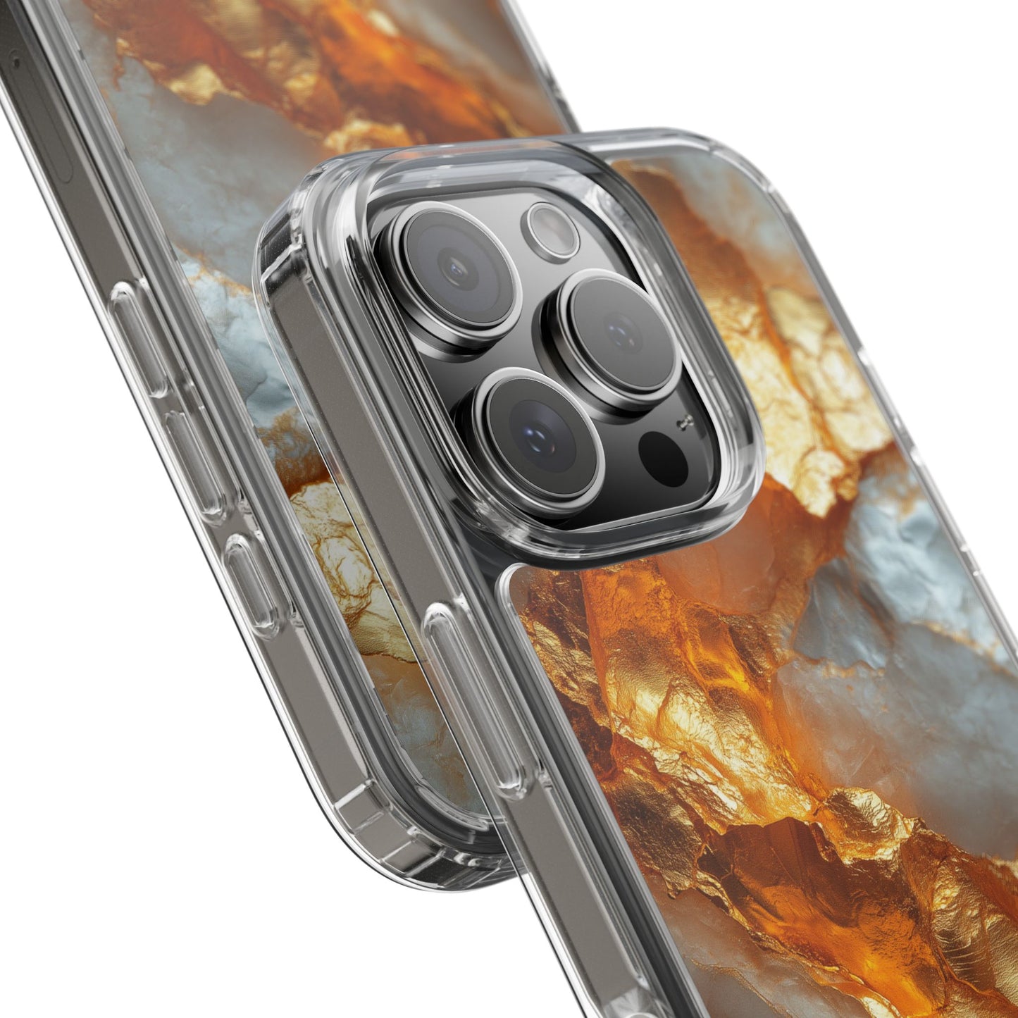 Crystal Clear iPhone Case with Luxe Gold Detail – Trendy Everyday Style