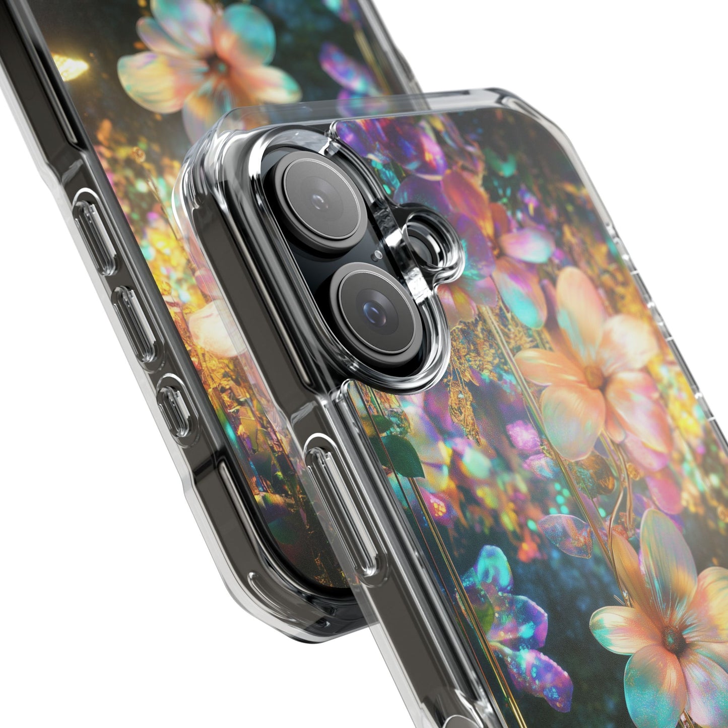 Floral Glow Magnetic Clear Impact iPhone Case