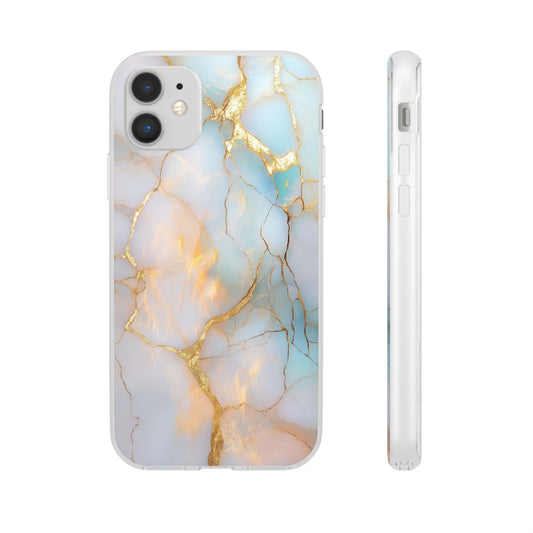 Iridescent Gold Fractured iPhone Flexi Case