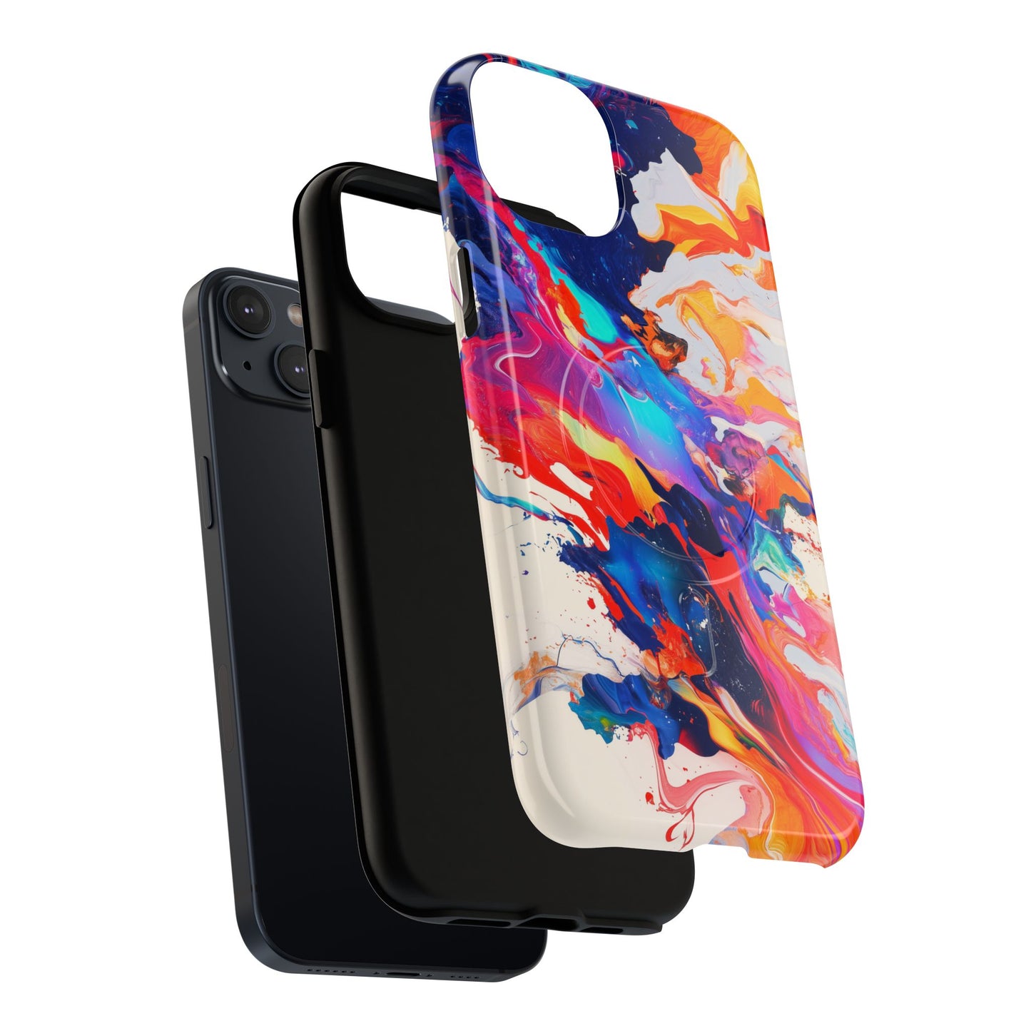 Vibrant Tough Magnetic Case - Color Splash Design for iPhone